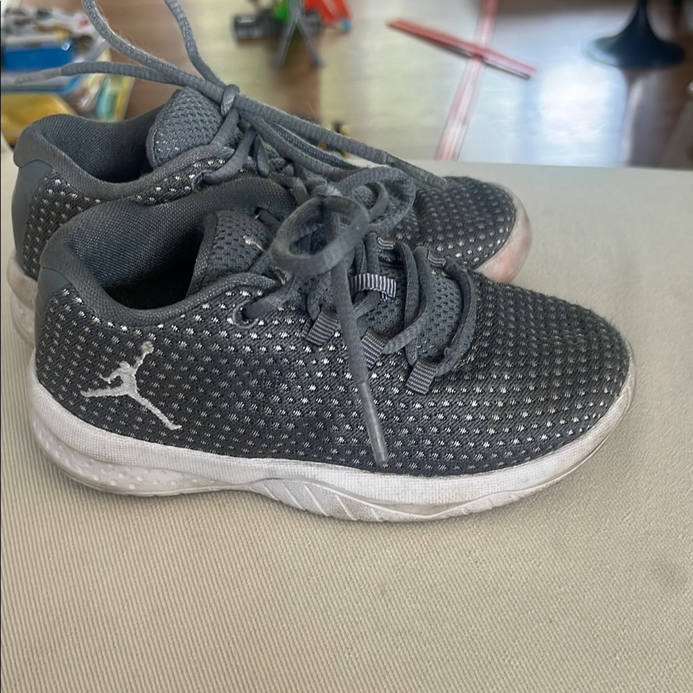 Gray kids Jordans